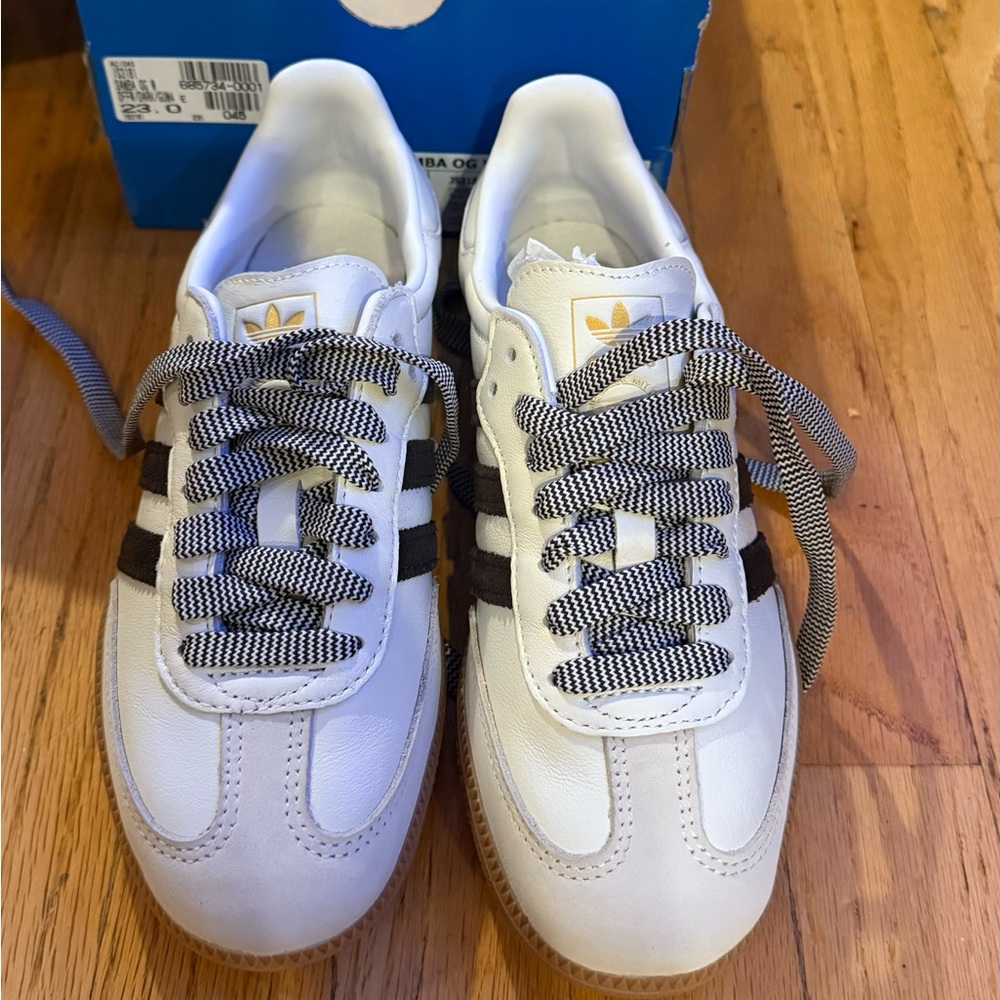 SAMBA OG - white/dbrown/gum4 SIZE 6